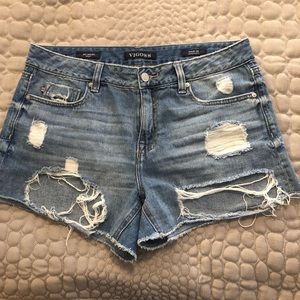 Distressed shorts